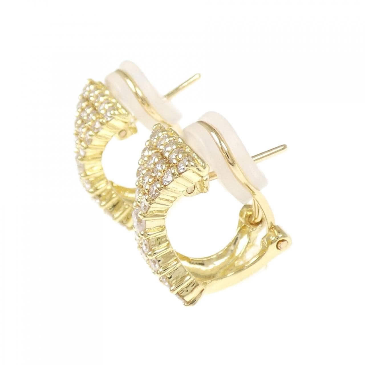 K18YG パヴェ ダイヤモンド ピアス/イヤリング 1.00CT