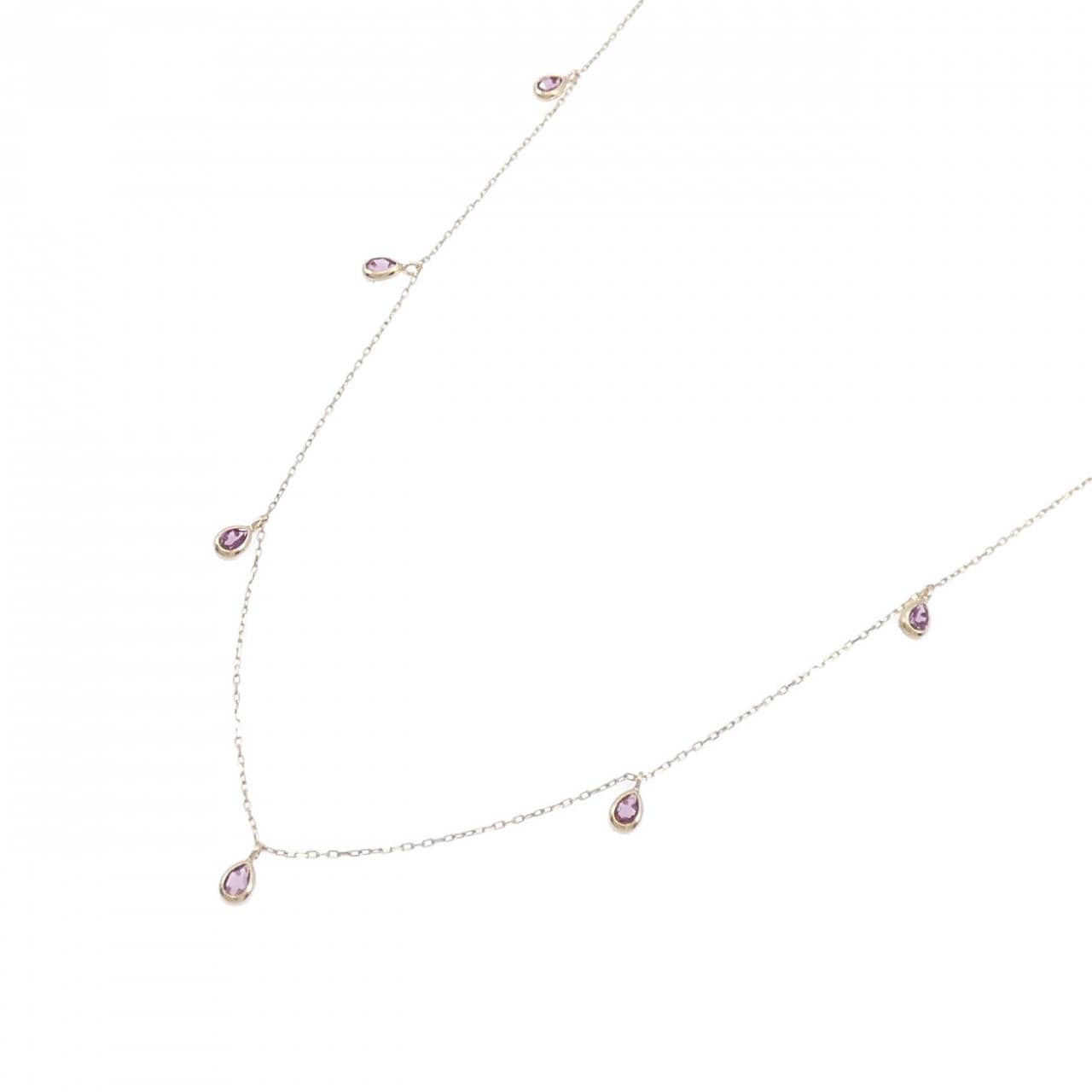 [BRAND NEW] K10YG Garnet Necklace