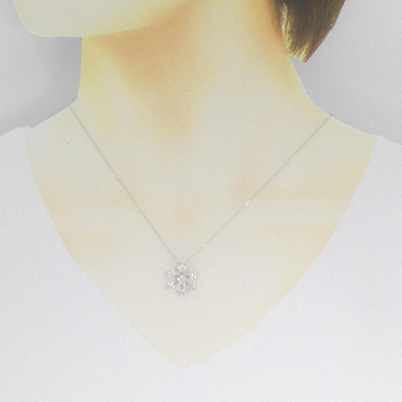 K18WG ダイヤモンド ネックレス 0.40CT