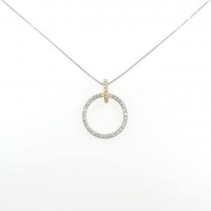 PT900/K18YG/PT850 ダイヤモンド ネックレス 1.00CT