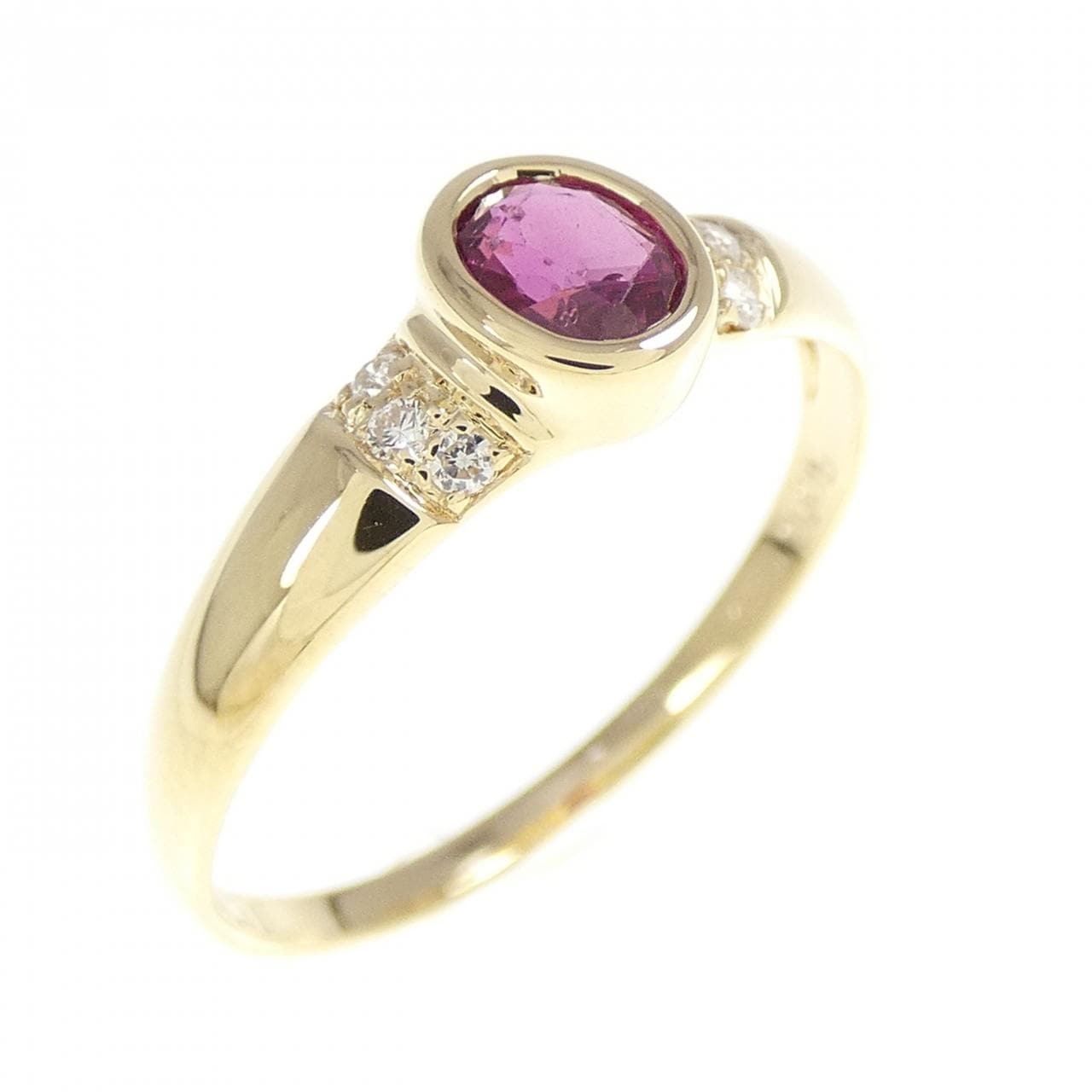 K18YG ルビー リング 0.37CT