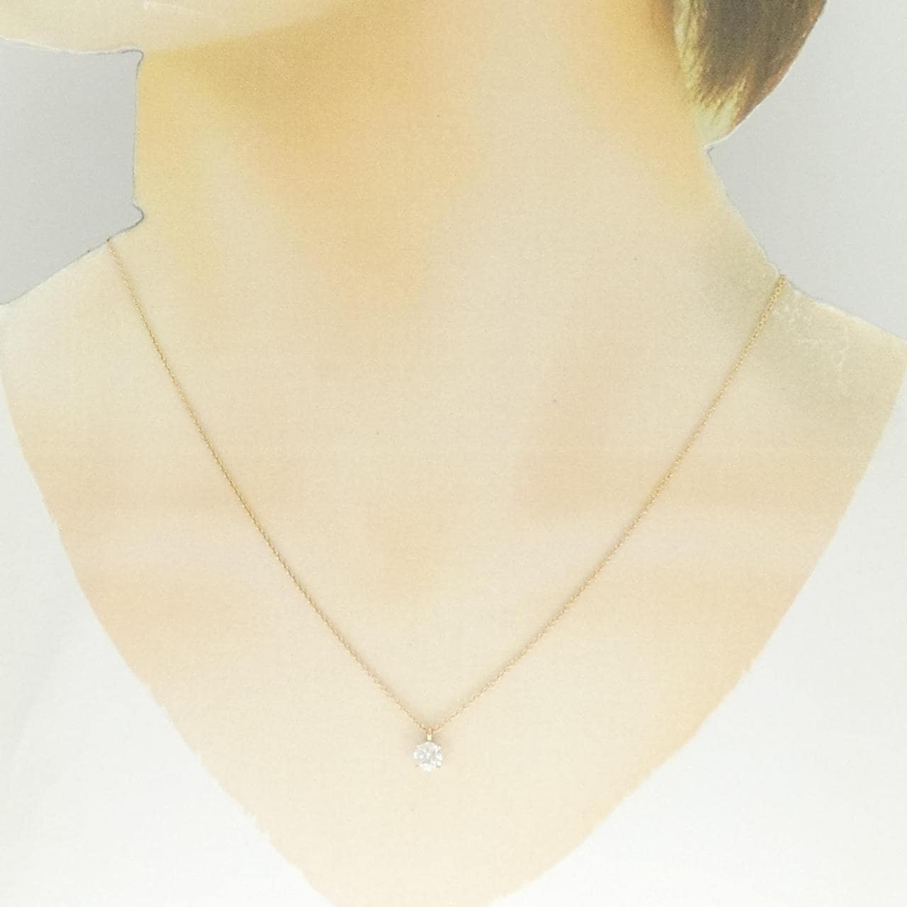 ティファニー ソリティア ネックレス 0.43CT H VVS1 3EXT