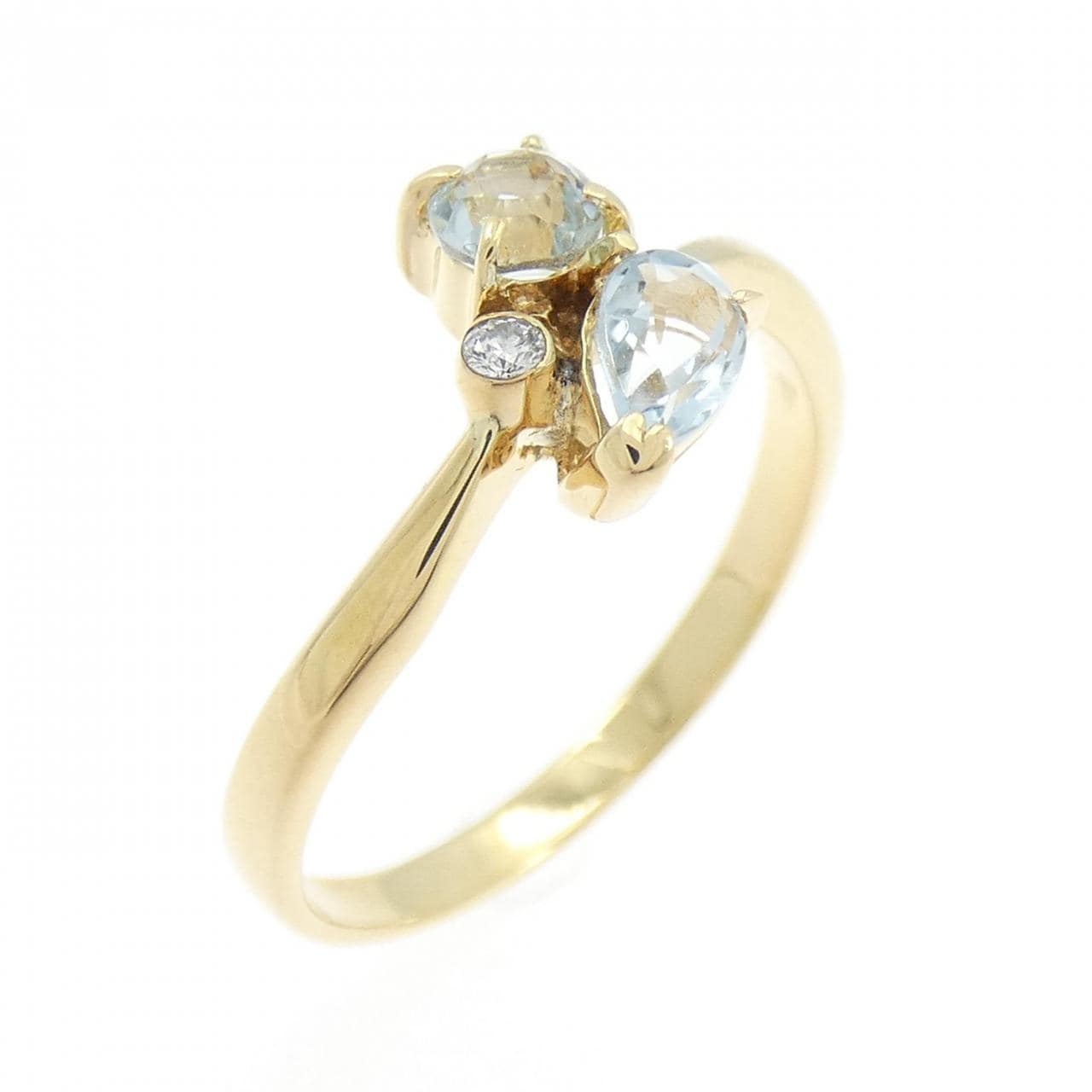 K18YG アクアマリン リング