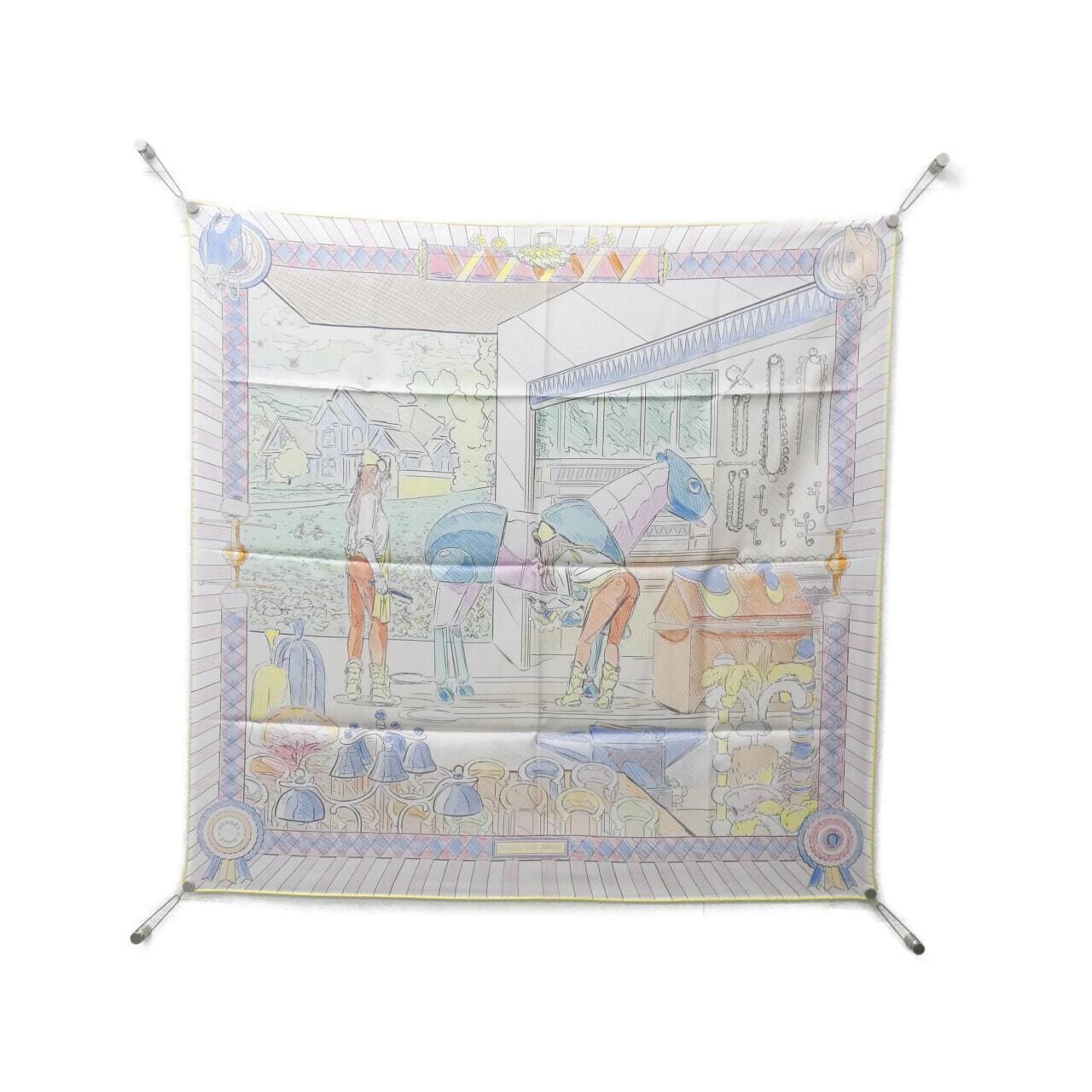 【未使用品】エルメス PONI PIT STOP カレ ダブル フェイス 904207S スカーフ