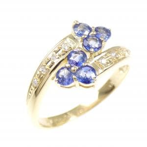 K18YG サファイヤ リング 0.80CT