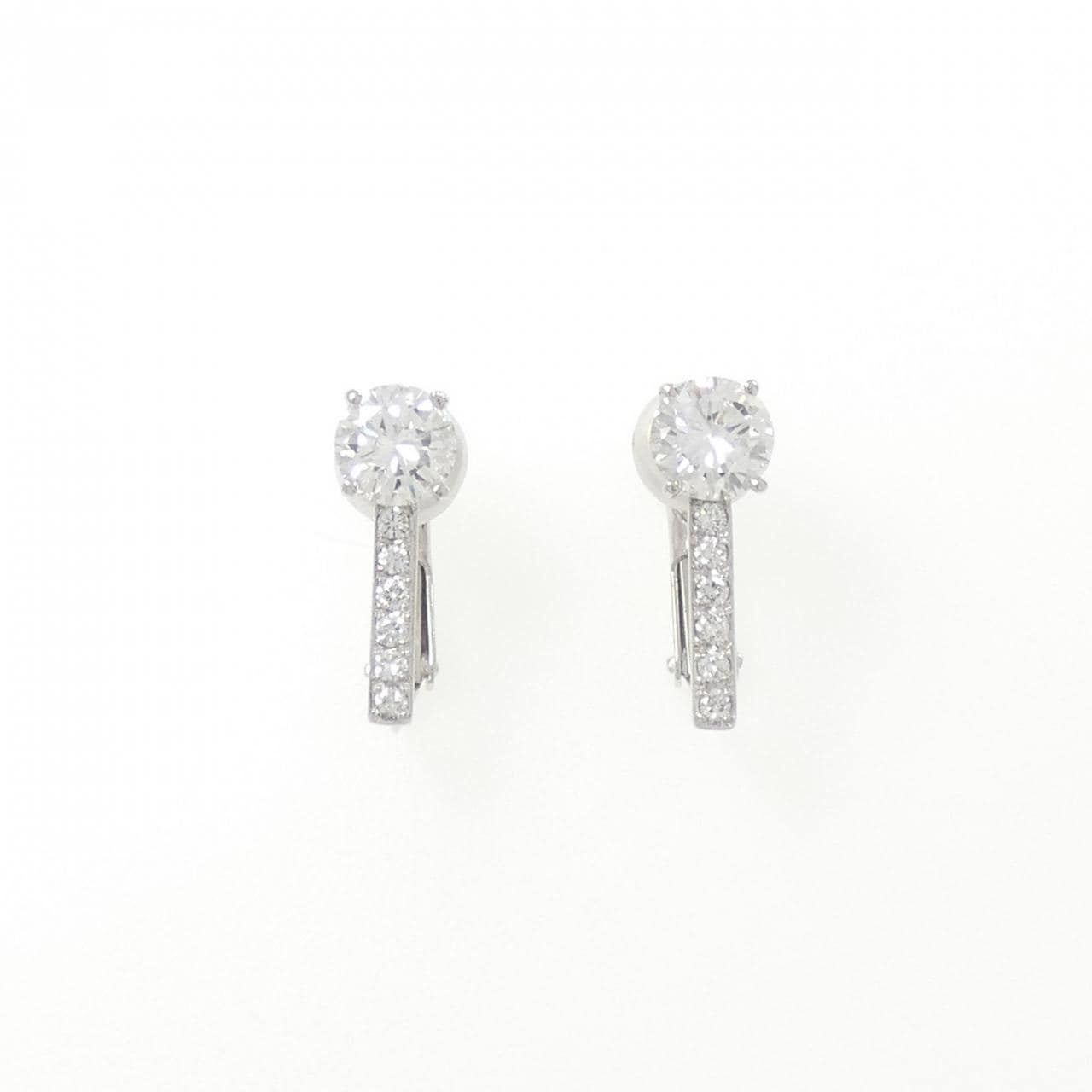 PT900 ダイヤモンド イヤリング 0.535CT 0.565CT G VS1-VS2 VG