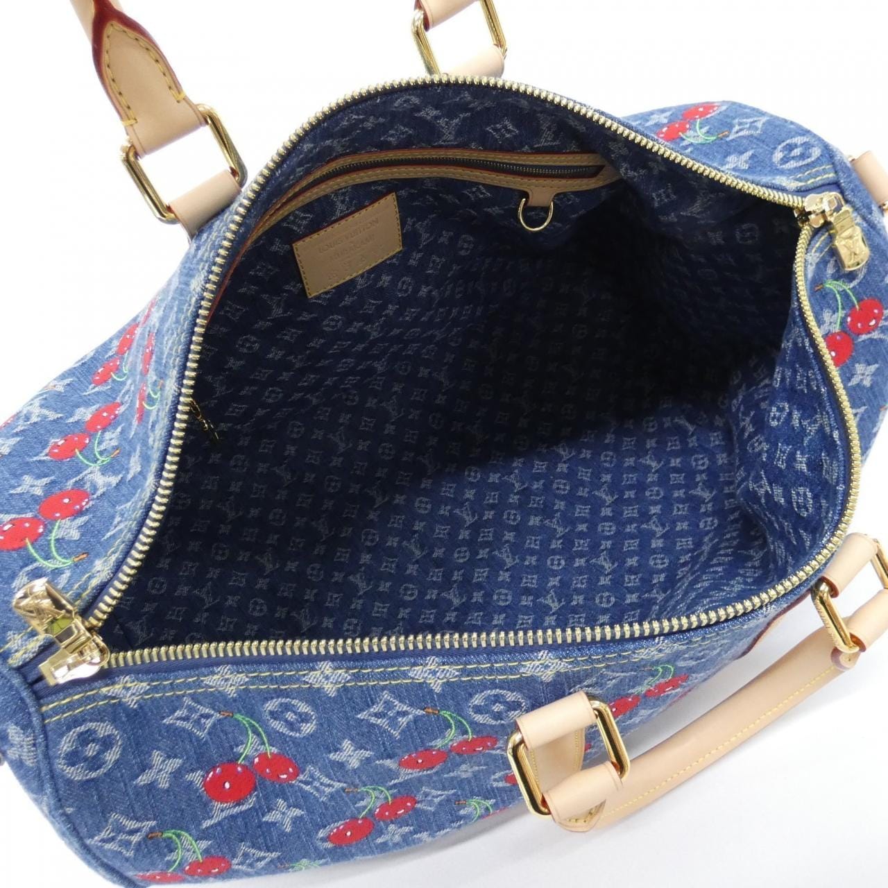 ルイヴィトン モノグラム チェリー デニム(LV x TM) キーポル バンドリエール 45cm M13875 ボストンバッグ