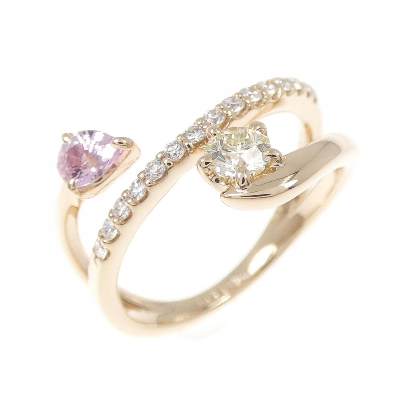 K18PG サファイヤ リング 0.19CT