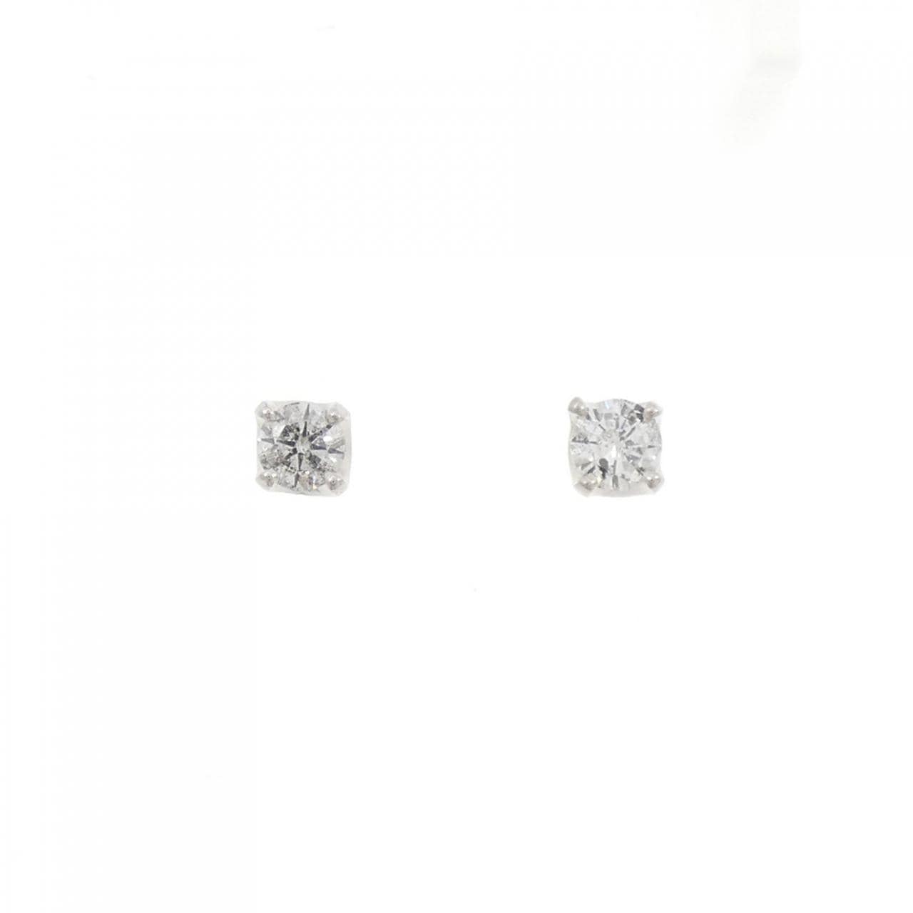 PT900 ソリティア ダイヤモンド ピアス 0.50CT