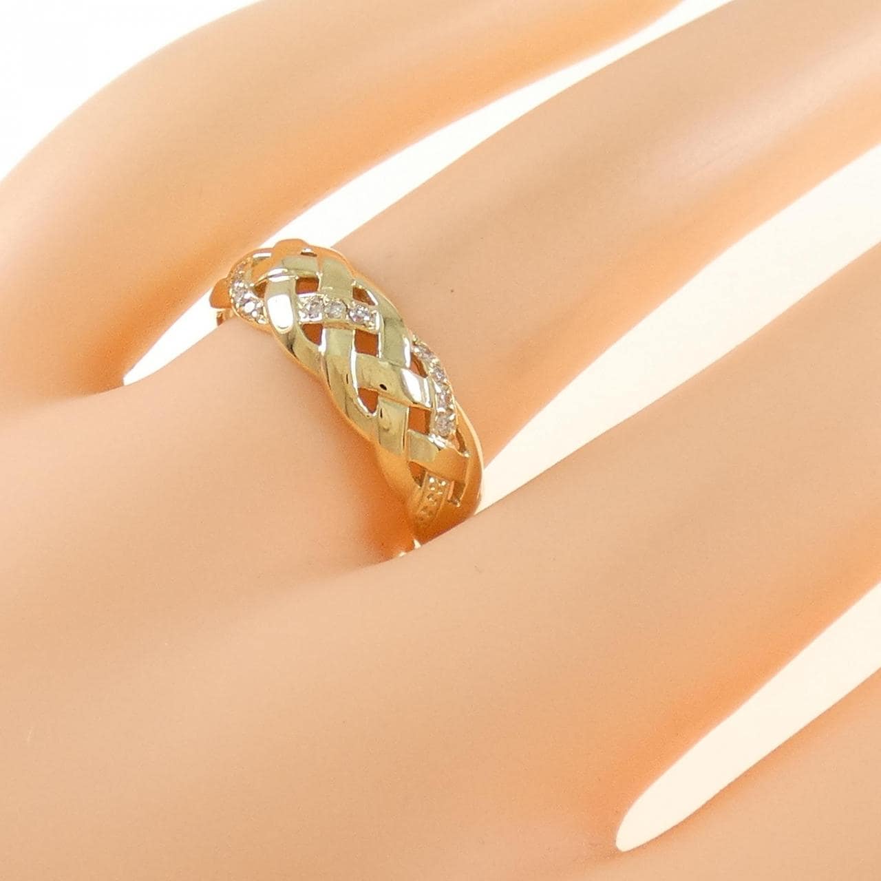 K18YG ダイヤモンド リング 0.05CT