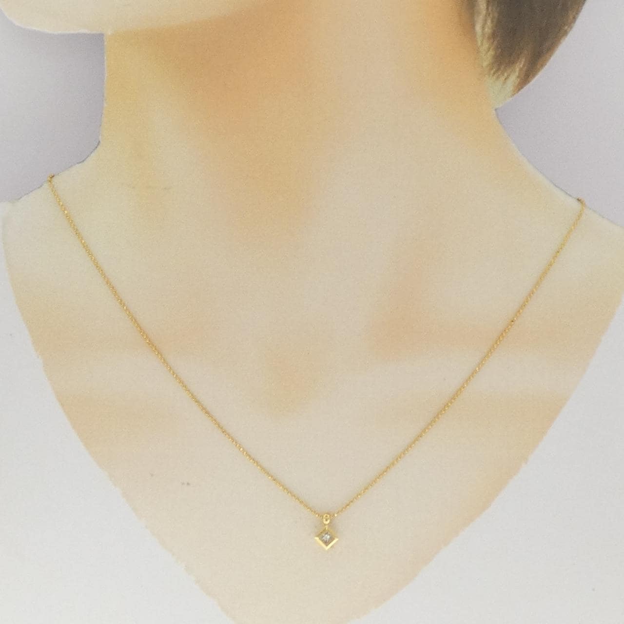 K18YG ダイヤモンド ネックレス 0.11CT