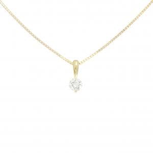 K18YG ソリティア ダイヤモンド ネックレス 0.36CT