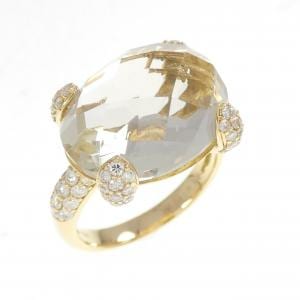 K18YG クオーツ リング 10.43CT