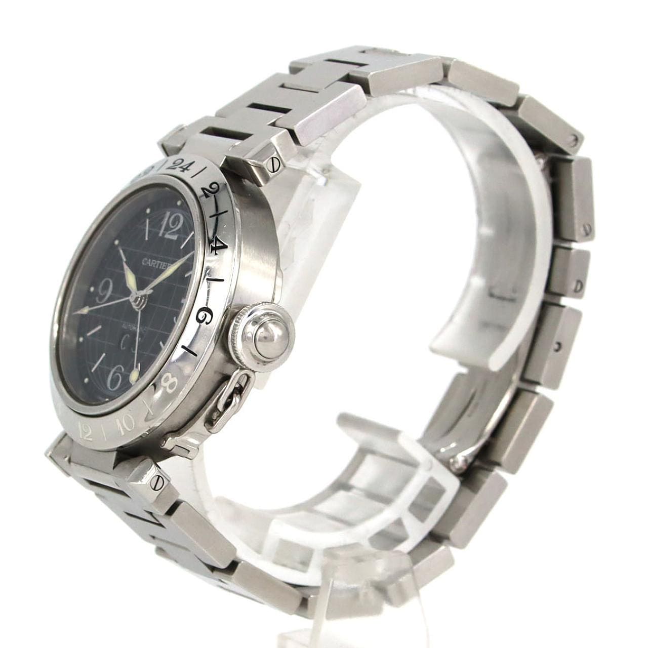 【ノーメンテナンス還元価格】カルティエ パシャC GMTグランデデイト W31049M7 SS 自動巻