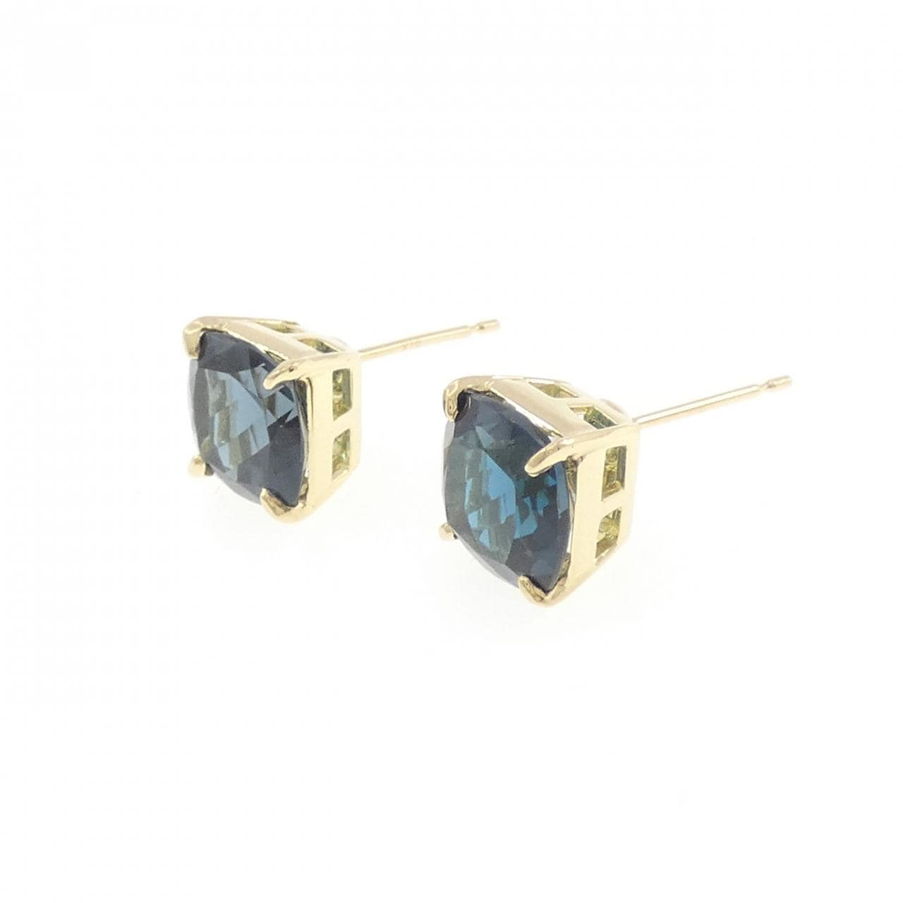 K18YG ブルートパーズ ピアス 7.01CT