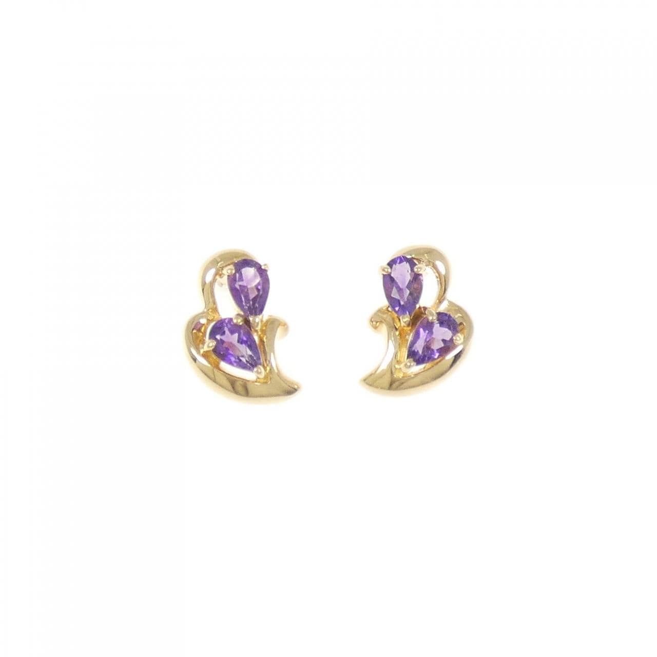 K18YG アメジスト ピアス