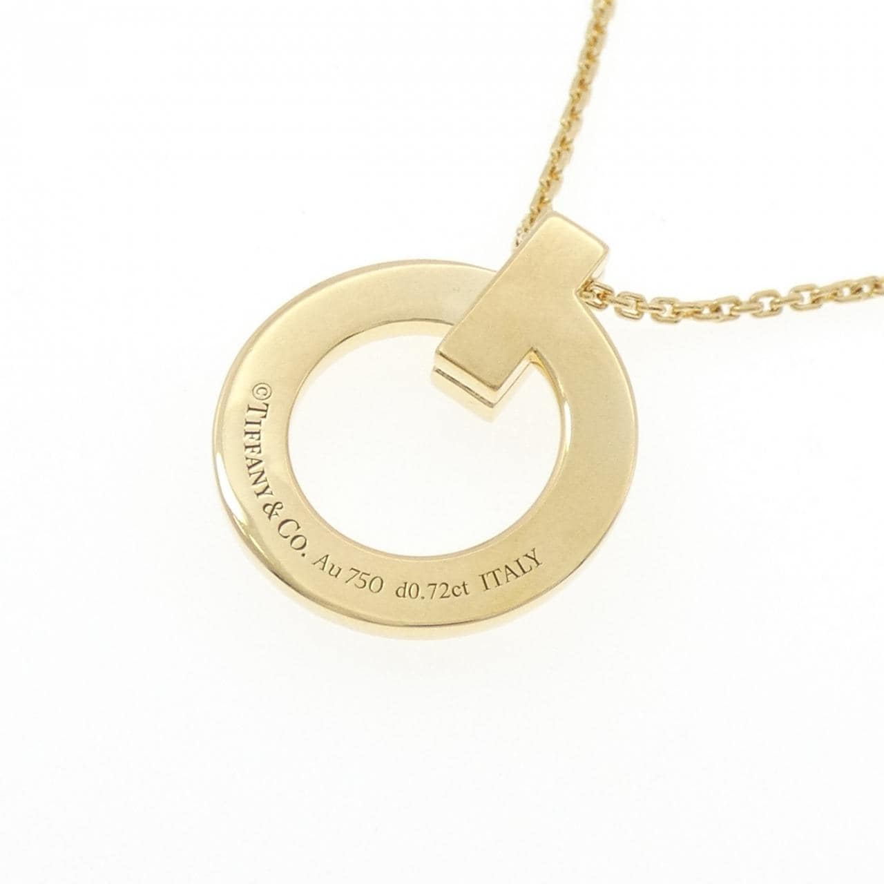 ティファニー Tワン サークル ネックレス 0.72CT