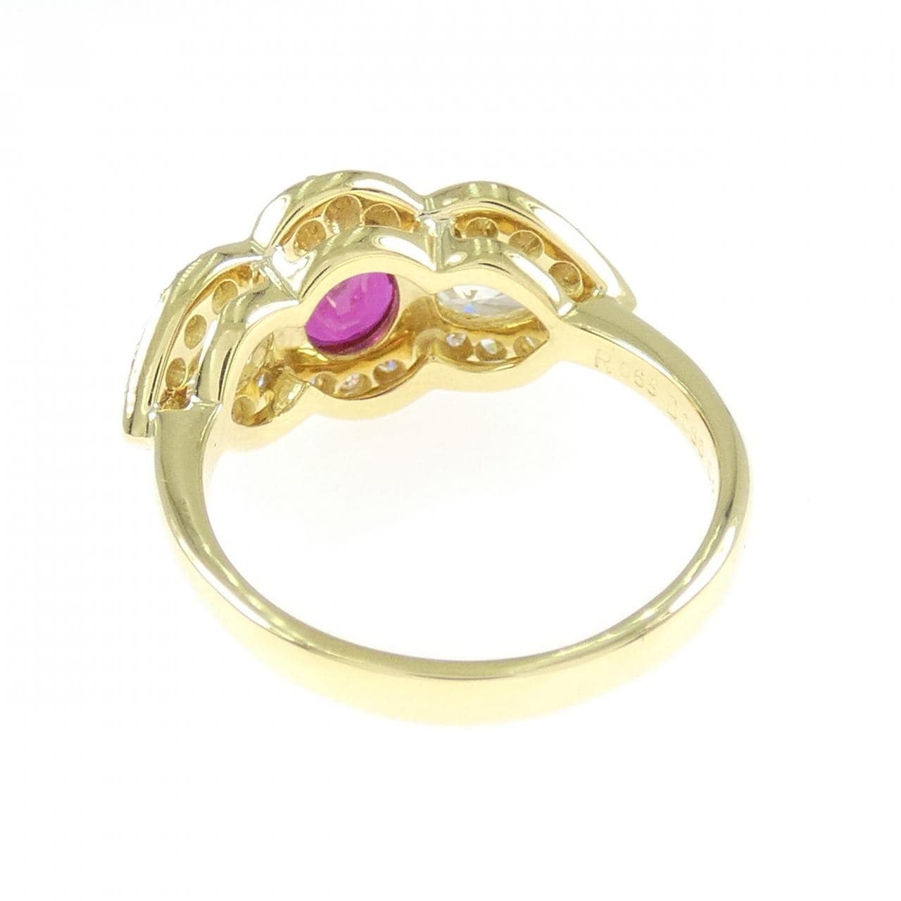 750YG ルビー リング 0.65CT