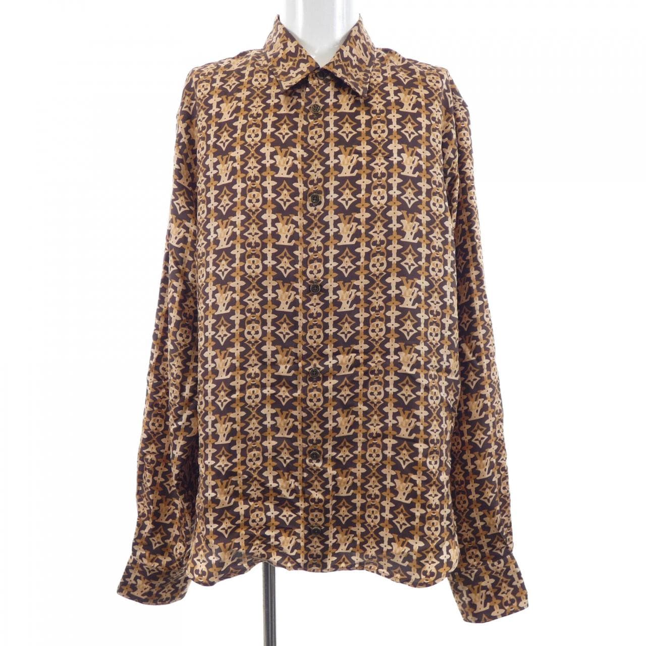 ルイヴィトン LOUIS VUITTON モノグラム プリント ロングスリーブシルクシャツ HUS60WUL6 シャツ