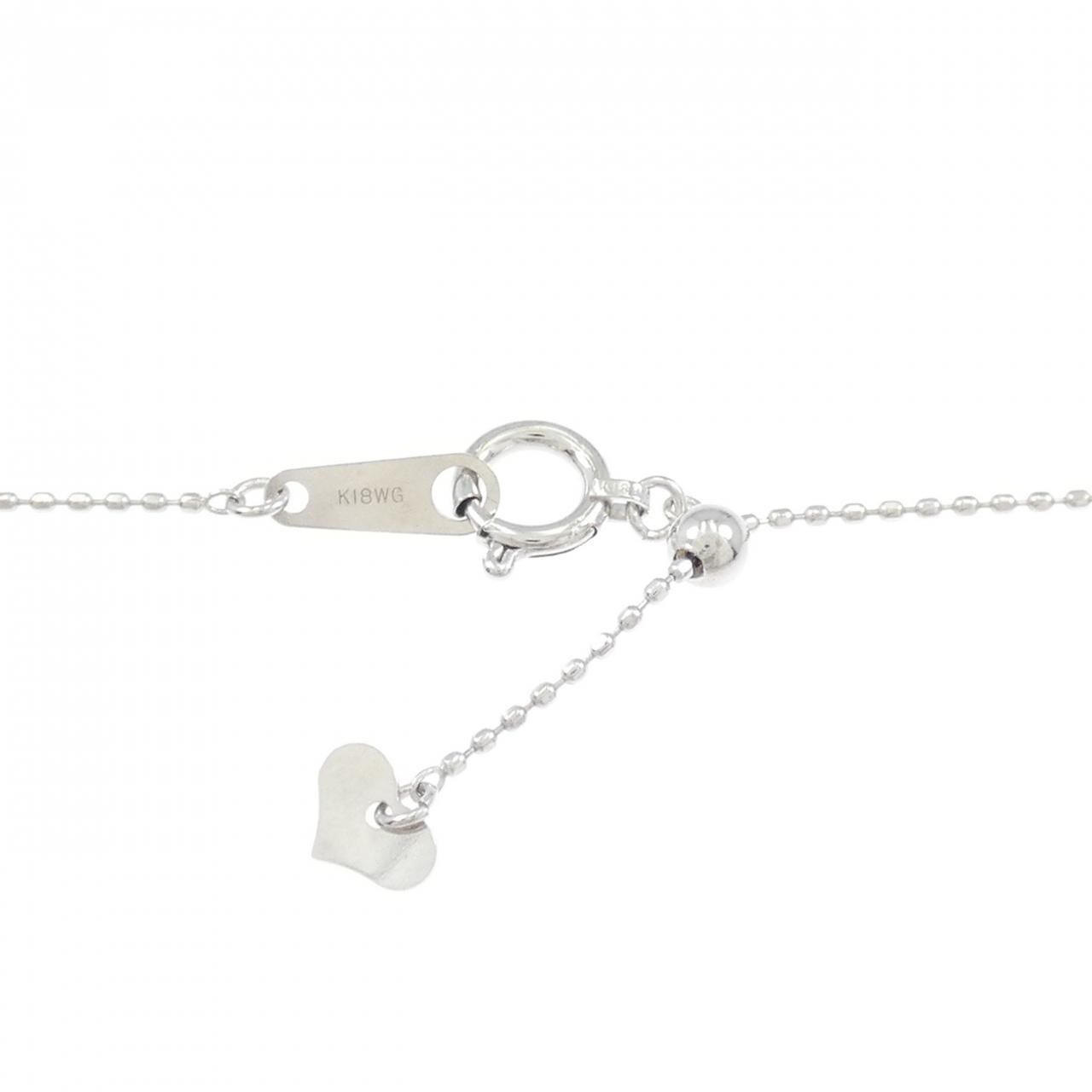 K18WG ダイヤモンド ネックレス 0.11CT