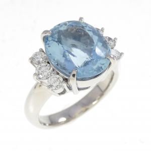 PT900 アクアマリン リング 4.33CT