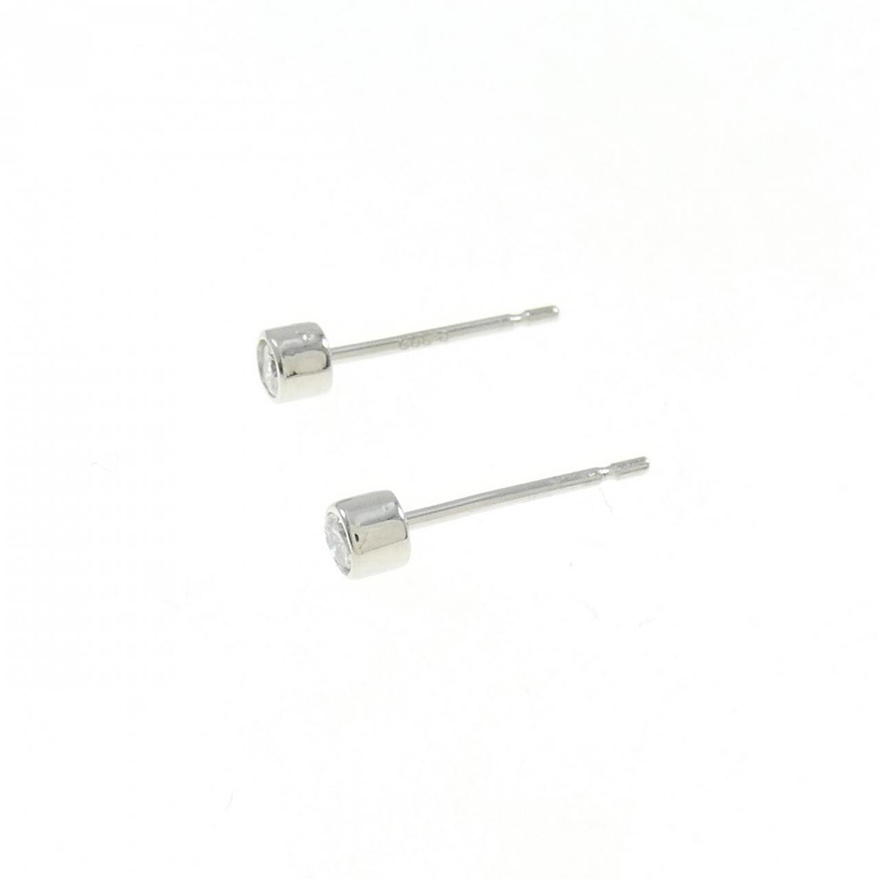 PT900 ダイヤモンド ピアス 0.10CT