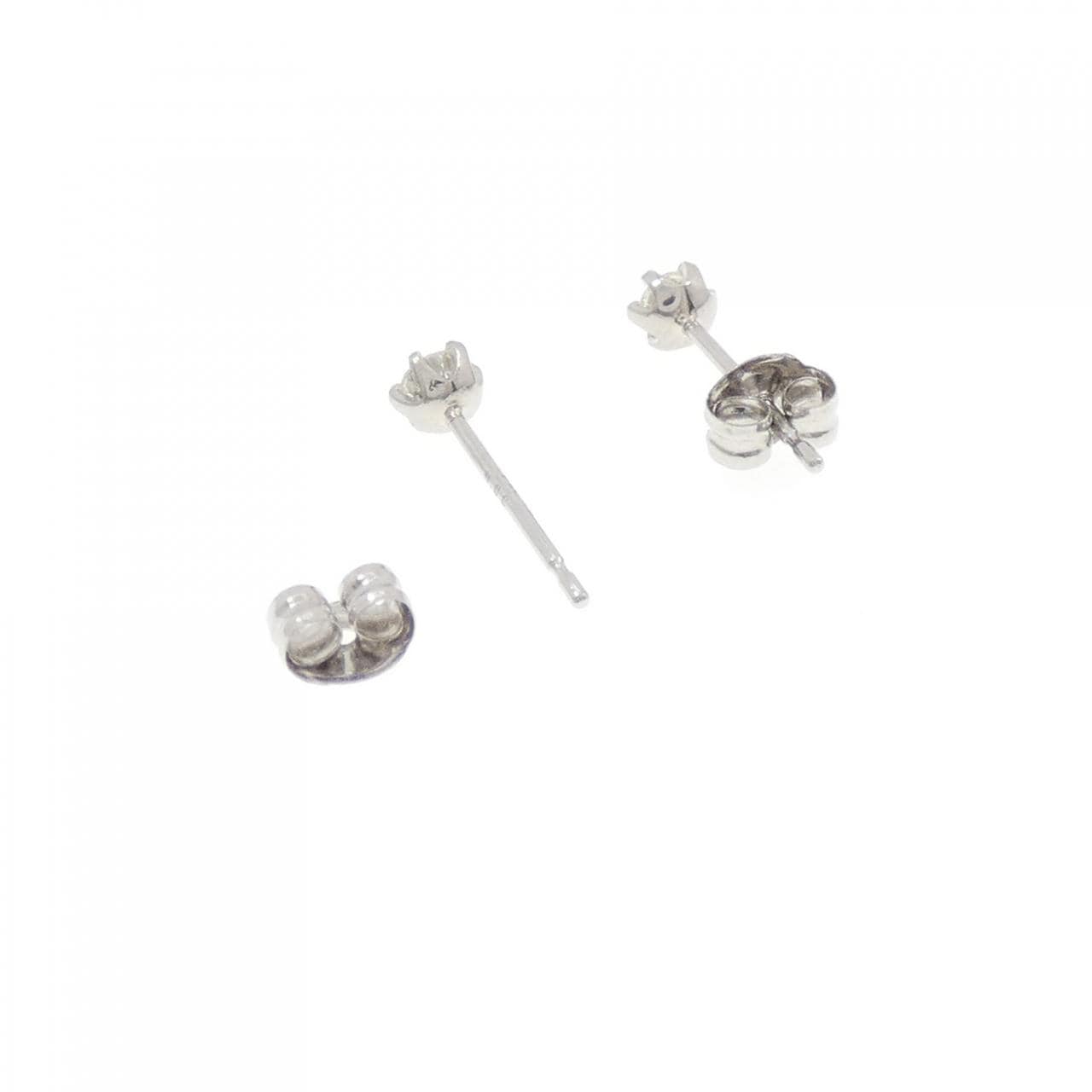 PT900 ソリティア ダイヤモンド ピアス 0.12CT