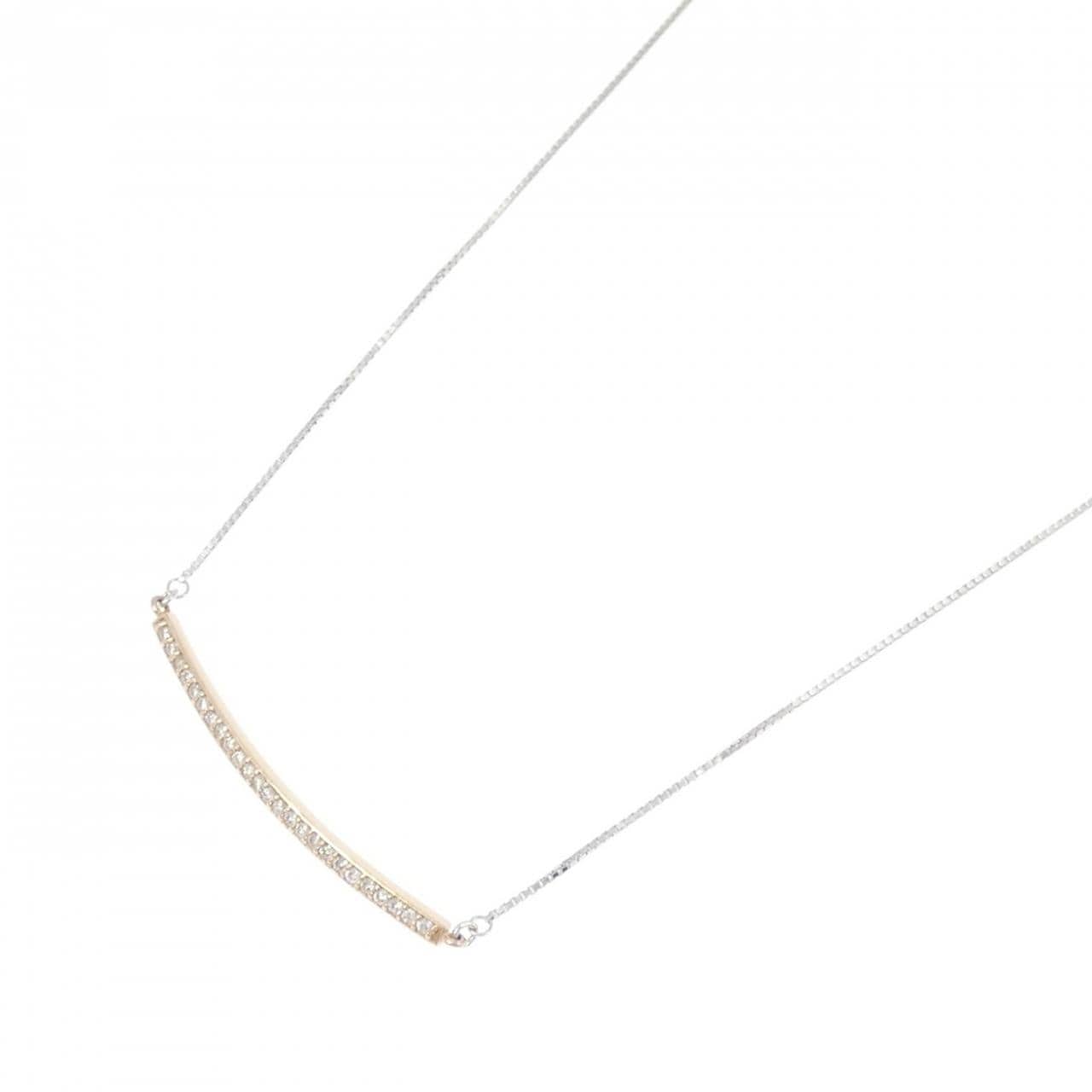 K18PG/K18WG ダイヤモンド ネックレス 0.17CT