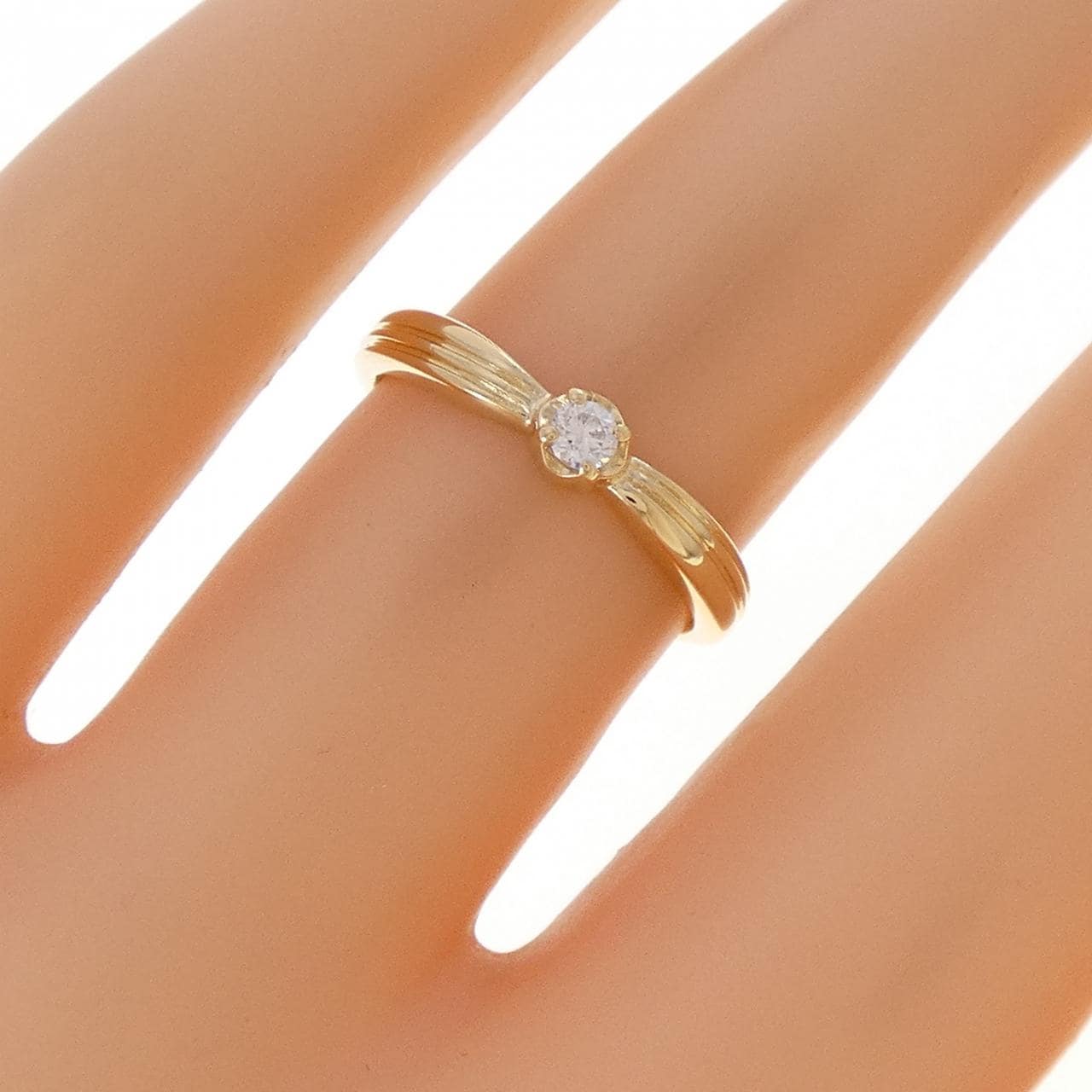 18KYG ダイヤモンド リング