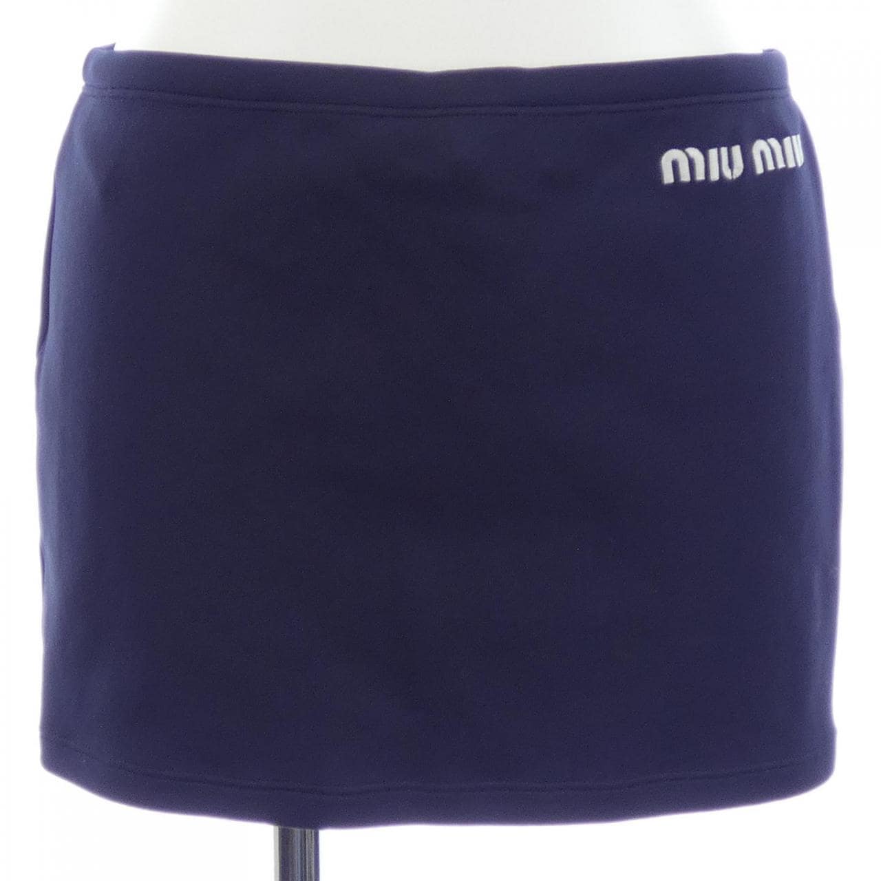 ミュウミュウ MIU MIU ナイロンミニスカート MMG505 S000 14SJ スカート