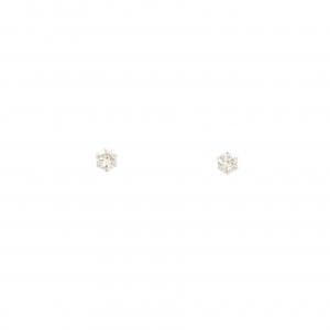 PT900 ソリティア ダイヤモンド ピアス 0.10CT