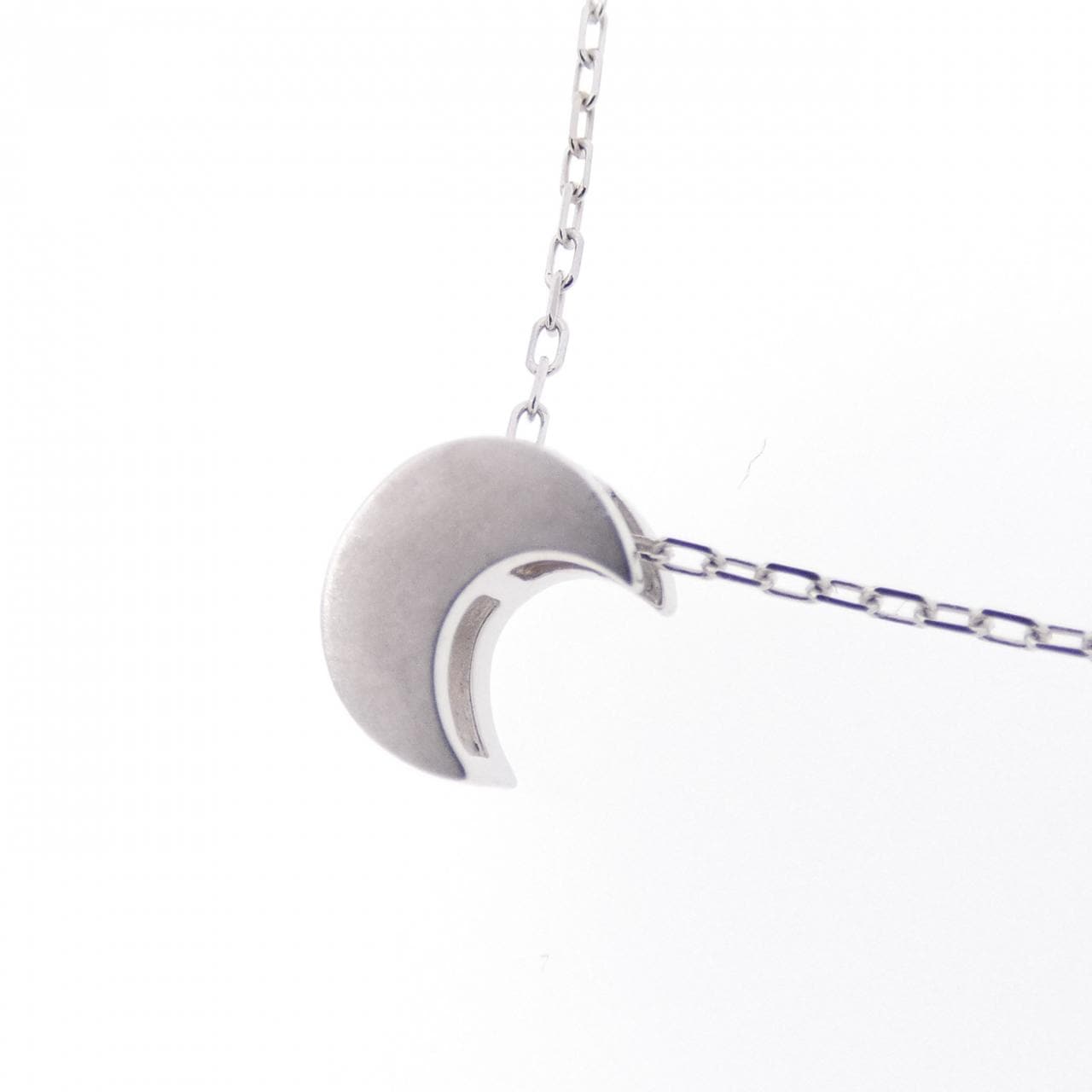 K10WG Moon Diamond Necklace 0.07CT