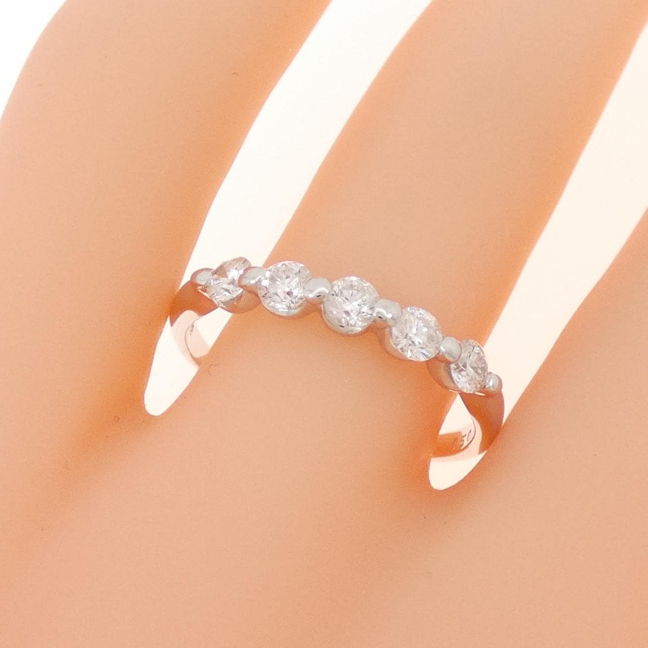 K14WG ダイヤモンド リング 0.50CT