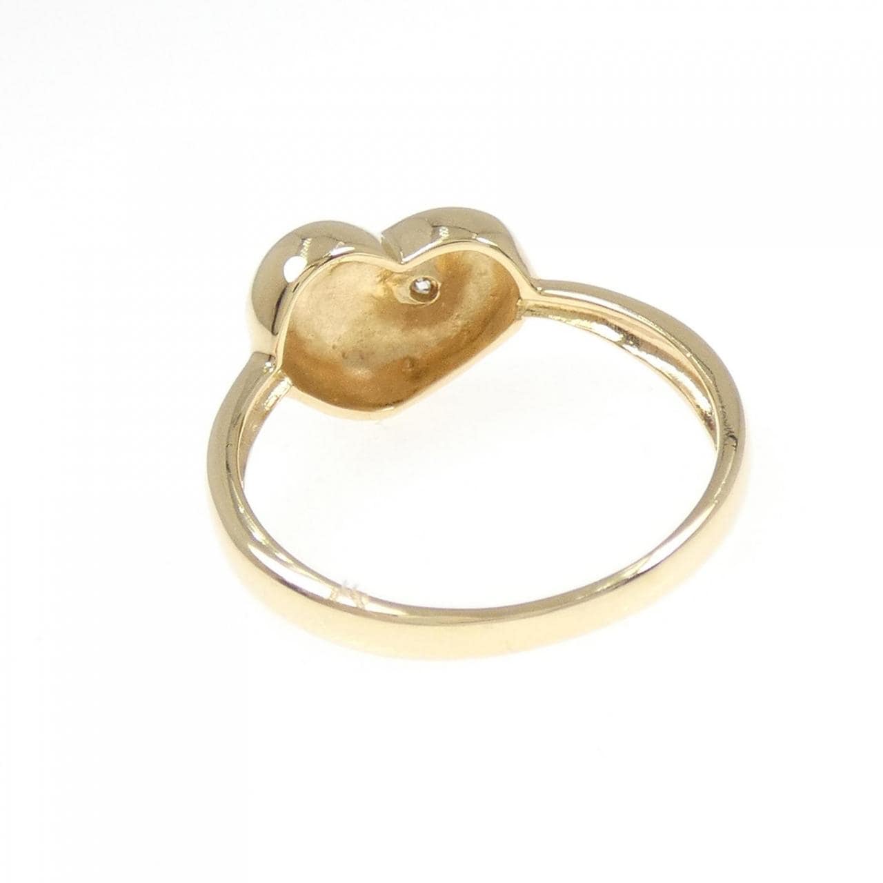 K18YG heart Diamond ring 0.02CT