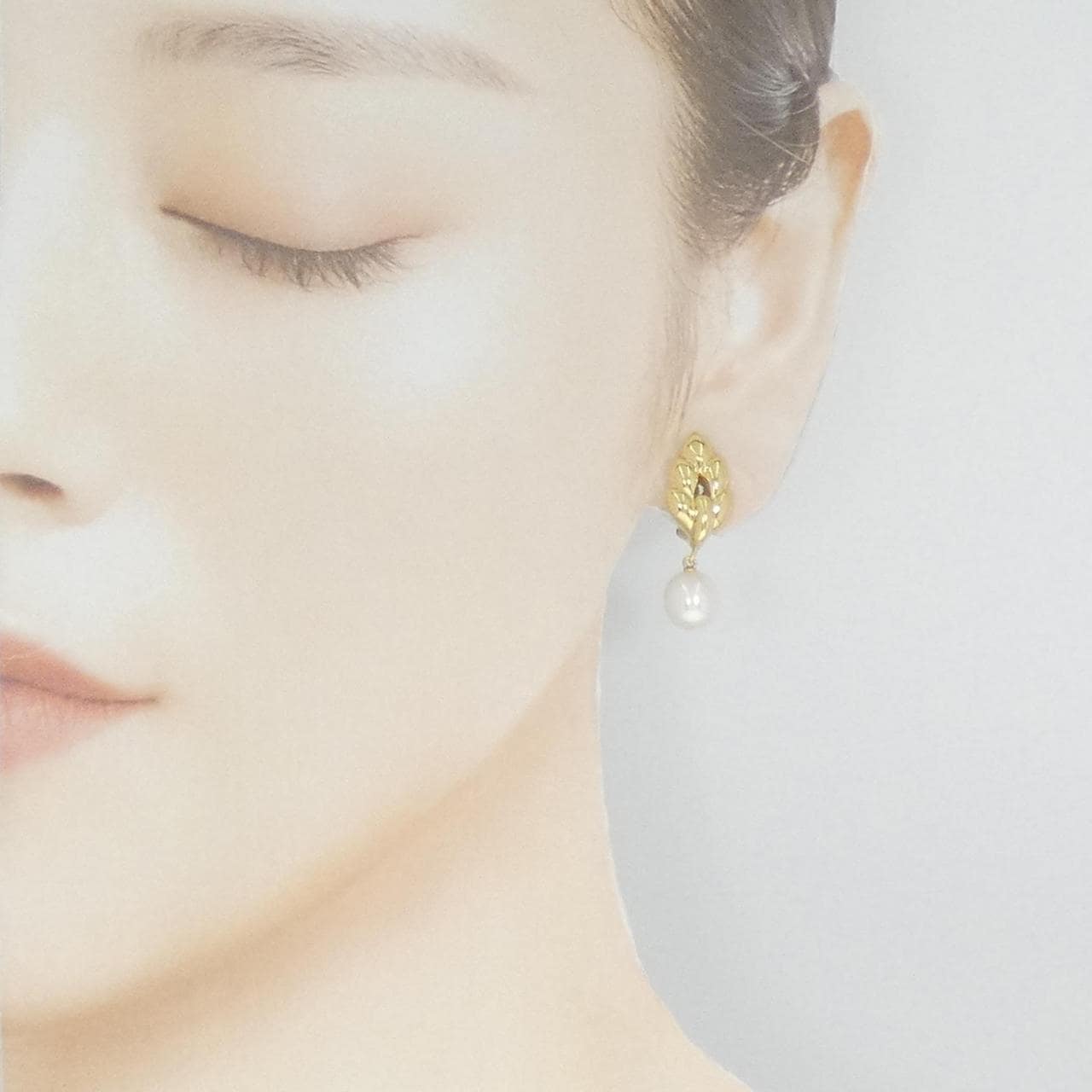 ミキモト 淡水パール イヤリング 8mm