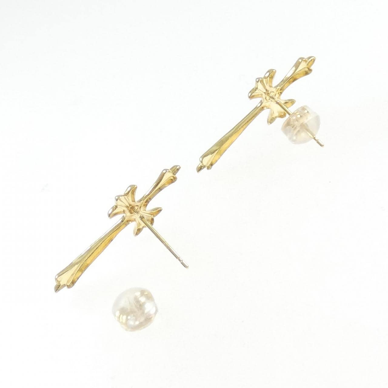 【新品】K18YG クロス ピアス