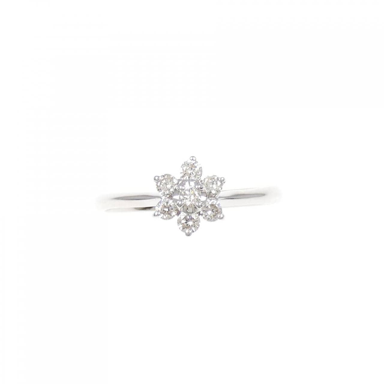 K10WG花朵鑽石戒指0.20CT