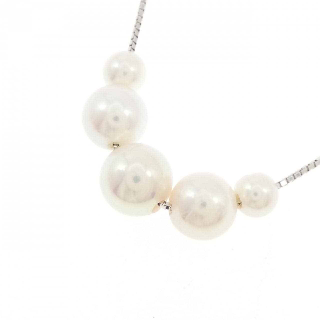 K18WG アコヤパール ネックレス