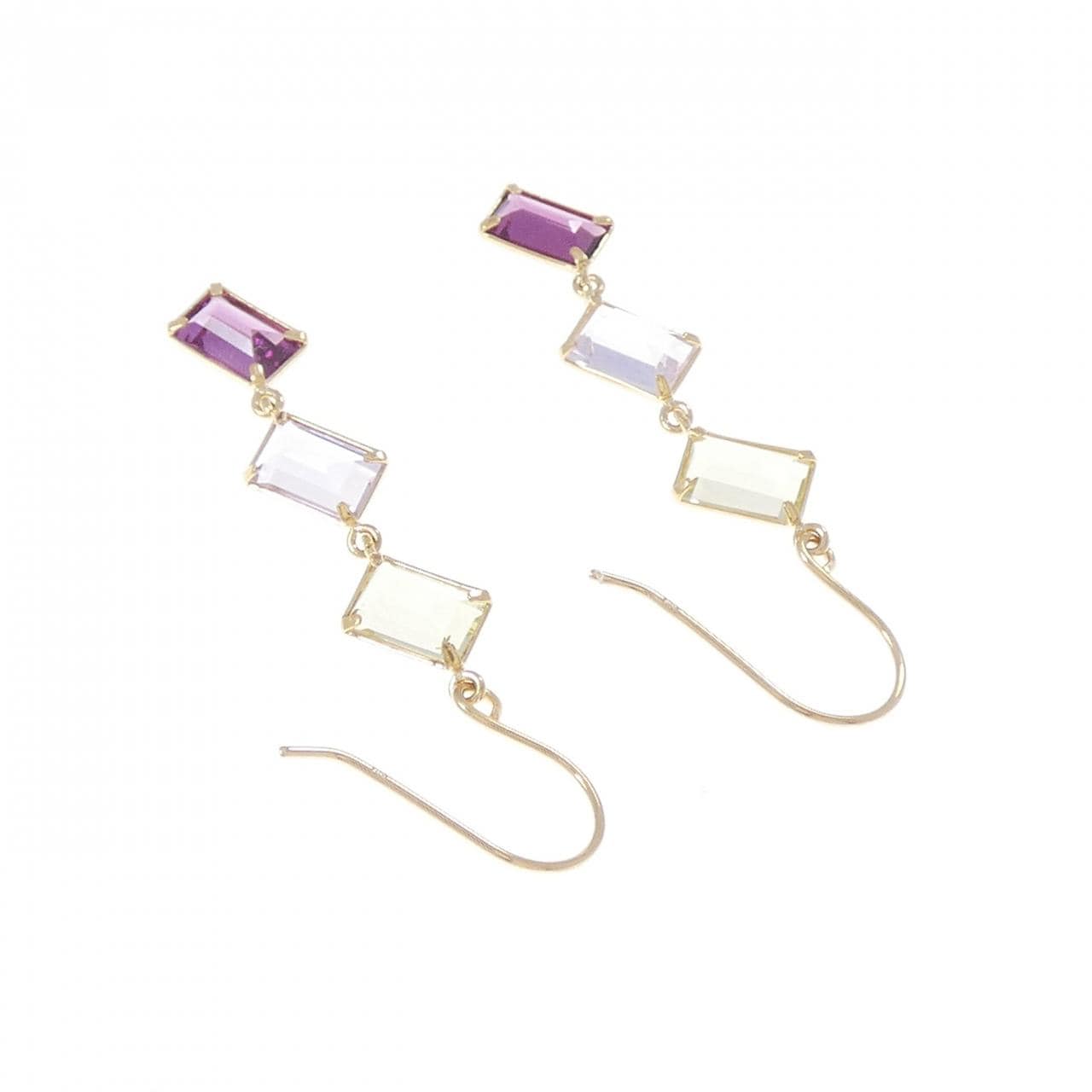 K18YG カラーストーン ピアス