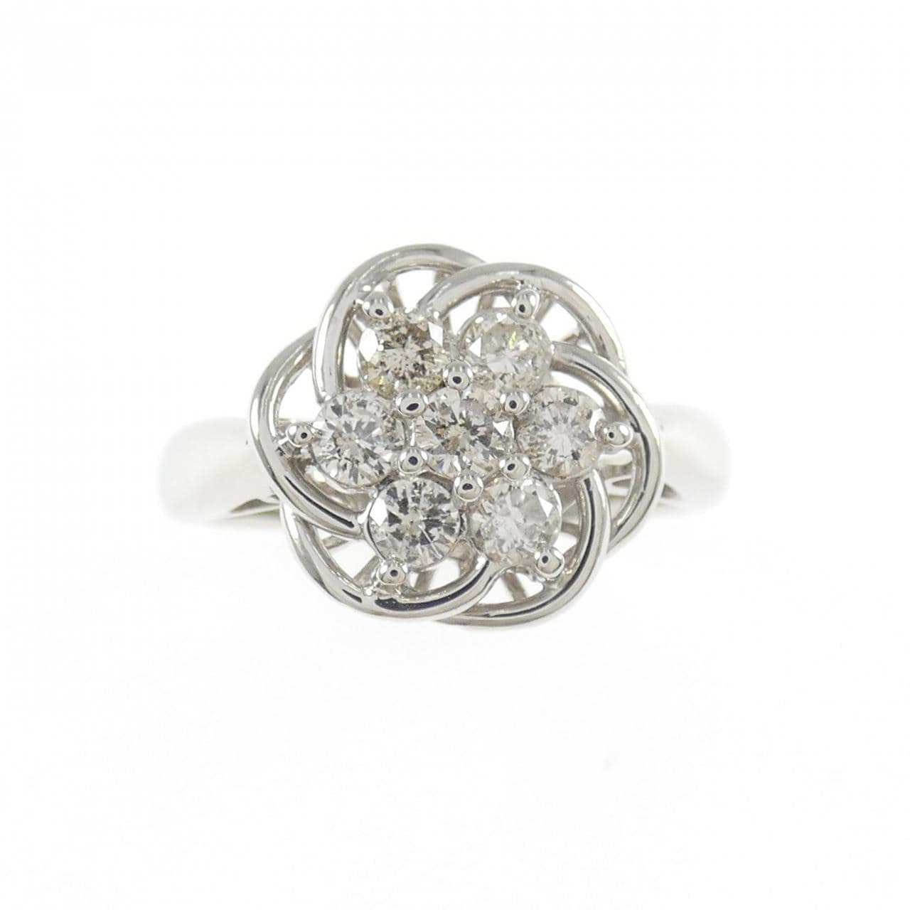PT900 フラワー ダイヤモンド リング 0.50CT