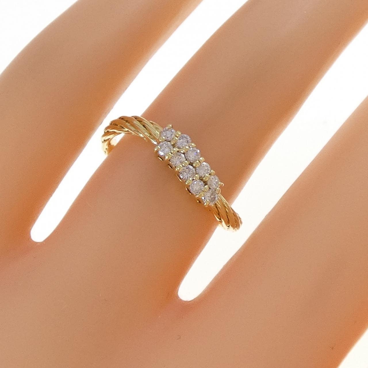 K18YG ダイヤモンド リング 0.20CT