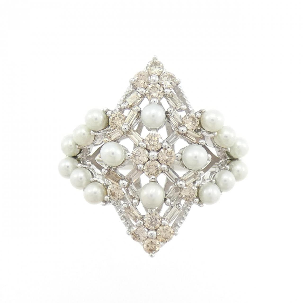 K18WG 淡水パール リング