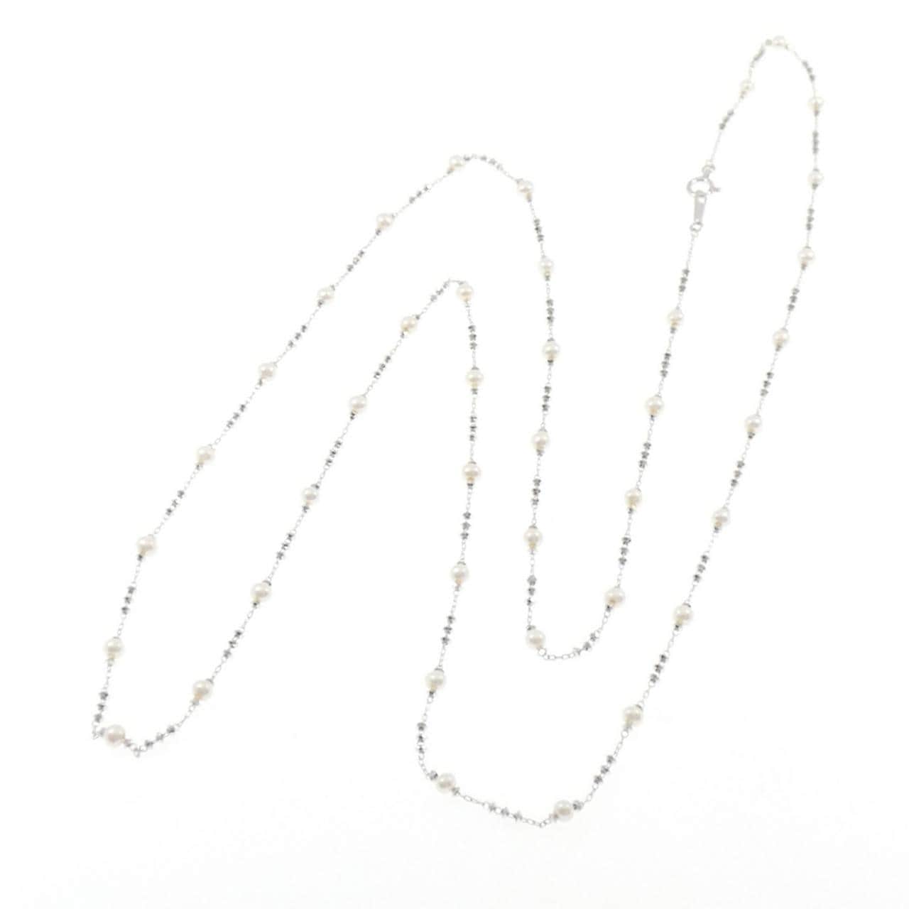 K18WG 淡水パール ネックレス