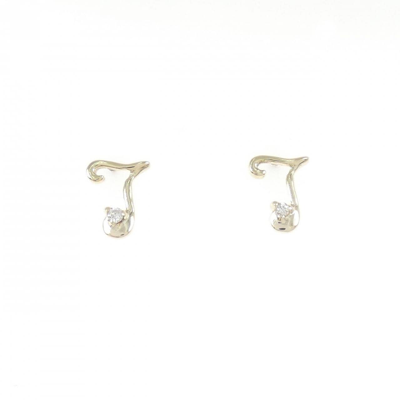 K10YG ダイヤモンド ピアス 0.02CT