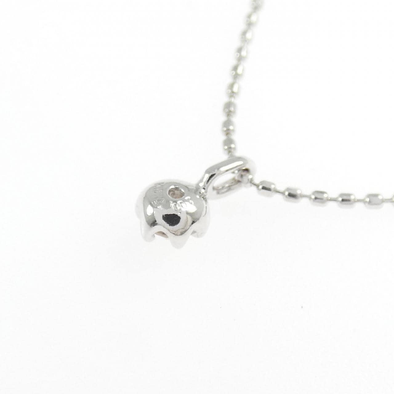 K18WG ソリティア ダイヤモンド ネックレス 0.07CT