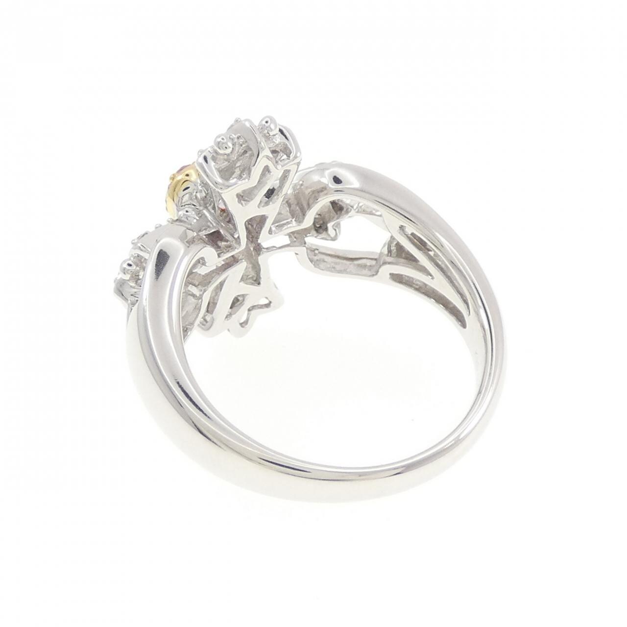 K18WG/K18YG ハート サファイヤ リング 0.18CT