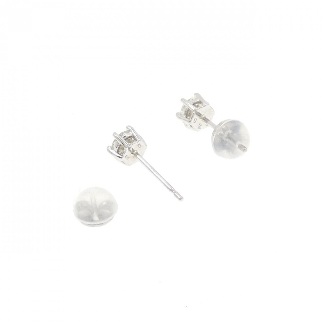 PT900 ソリティア ダイヤモンド ピアス 0.50CT