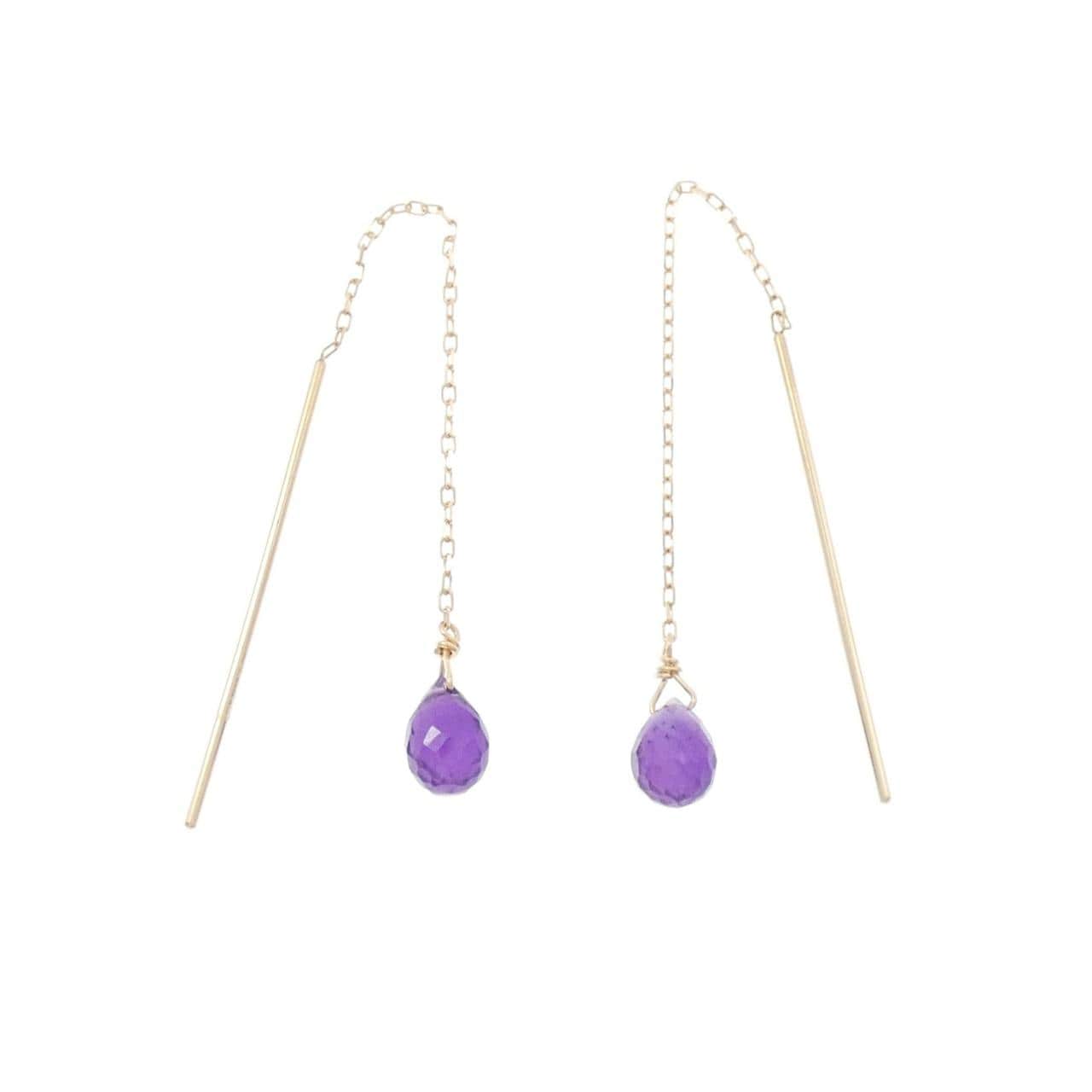 4゜C アメジスト ピアス