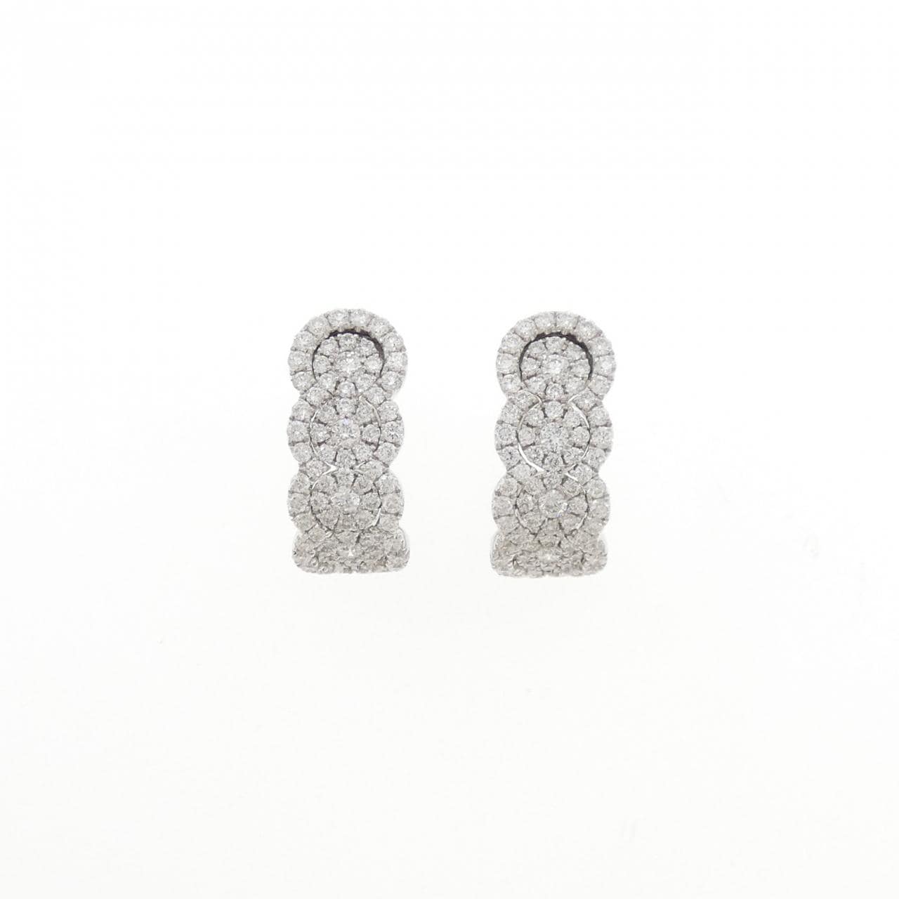 750WG ダイヤモンド ピアス 1.00CT