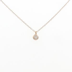 K10PG ソリティア ダイヤモンド ネックレス 0.05CT